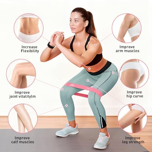 CFX Resistance Bands, Exercise Bands Skin-Friendly with 5 Different Strength Levels - for Legs and Glutes, Arms, Pilates, Yoga — view 5