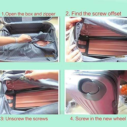 1 Pair A79 Replacement Luggage 360, Rose Gold SMALL — view 4