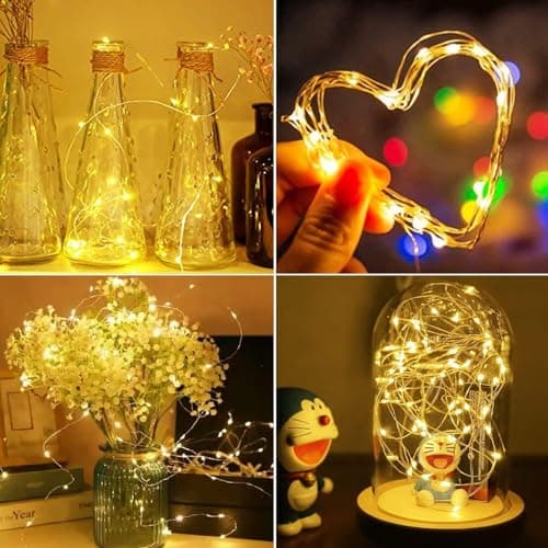 btfarm 3 Pack 3 Modes Fairy Lights Battery Operated, 2M 20 LED String Light — view 6