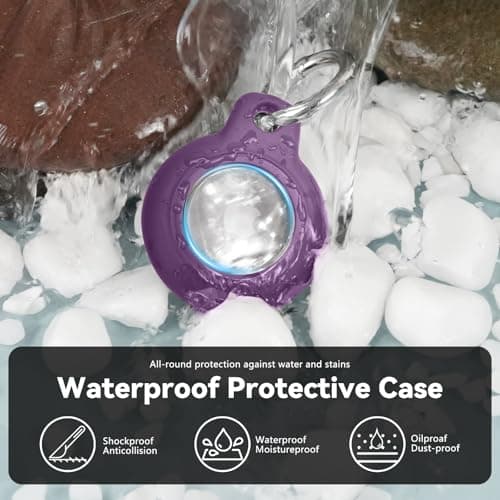 TNSNK for AirTag Holder Keyring, 1 Pack,Deep Purple — view 2