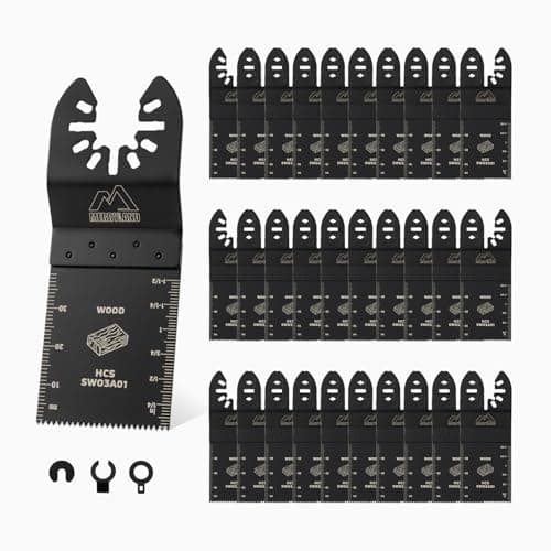 Merryland 33 Pack Oscillating Saw Blades Universal Multitool Blade Wood