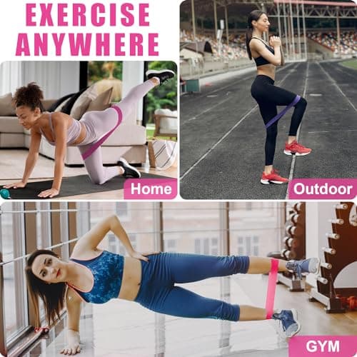 Resistance Bands [Set of 5], Potok Resistance Band for Women and Men,Skin-Friendly Resistance Fitness Exercise Loop Bands with Carry Bag for Pilates, Training, Physio Therapy, Stretching — view 4