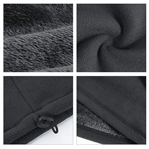 TAGVO 2 PCS Winter Fleece Neck Warmer, Soft Double Layer Fleece Thick Thermal Neck Gaiter Elastic Multifunctional Scarf Windproof Skiing Neck Tube Ear Warmer Balaclava Hood Unisex for Outdoor Sports — view 4