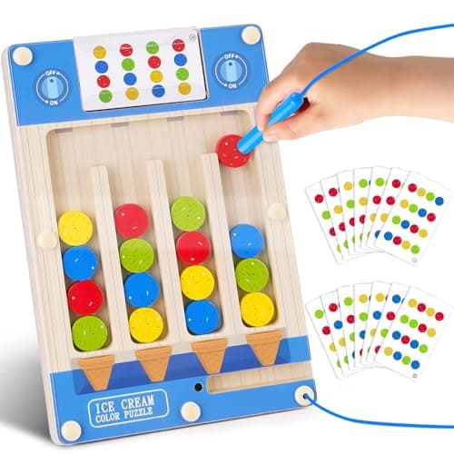 Magnetic Maze: Montessori Wooden Puzzle Toys for 3-4-5-6 Year Old Boy Gifts