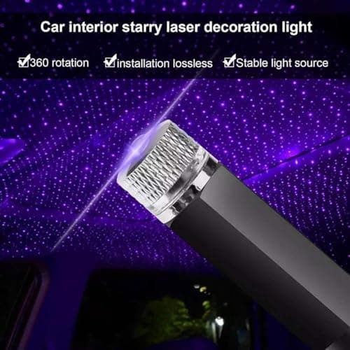 1Pc Blue USB Star Projector, Adjustable Romantic Starry Sky Projector, Portable Atmosphere Decorative Auto Roof Light for Various Occasions, Tools and Home Improvement, Wall Light — view 3