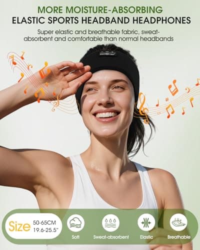 MUSICOZY Organic Bamboo Cotton Sleep Headphones for Side Sleepers — view 2