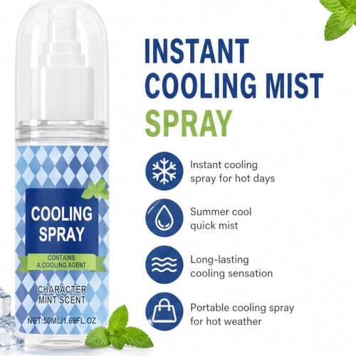 Character mint scent Instant Cooling Water Mist Spray, Long-Lasting Refreshing Cool Down Spray, Rapid Heat Comforting Sprays| Non-Sticky Hydrating Water Sprays, Instant Ice-Cool Sensation Mist (1PCS) — view 5