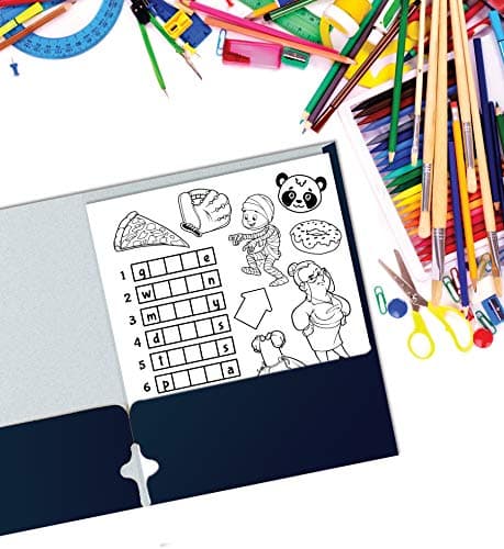 Better Office Products Two Pocket Portfolio Folders, 50-Pack, Navy Blue, Letter Size Paper Folders, by , 50 Pieces, Dark Blue — view 6