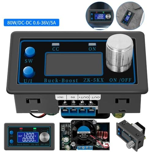 DollaTek DC Buck Boost Voltage Converter 0.6-36V Adjustable Voltage Power Supply Module Power Converter Digital LCD Display Solar Battery Charging 5KX — view 3