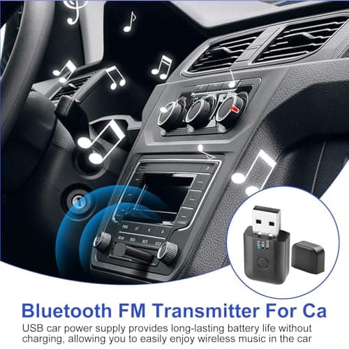 RTDHO Car Bluetooth 5.1 FM Transmitter, USB Bluetooth Adapter for Car Audio — view 3