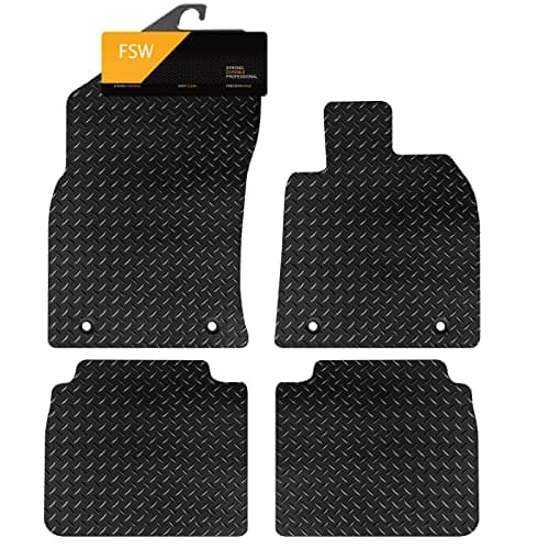 FSW Car Mats Fits Lexus ES 2019-Onwards, 5mm Rubber, Black, 4 Piece