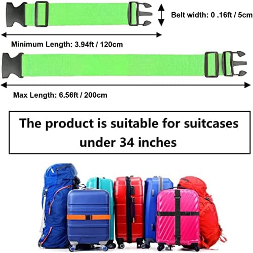Luggage Straps and Suitcase Tags,Adjustable Luggage Belts Luggage Tags With Name ID Card for Luggage Suitcase Travel Accessories — view 2