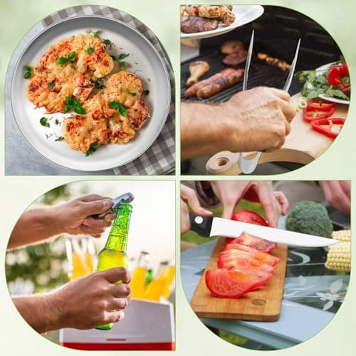 Camping Cutlery Set for 4 Person, 20pcs Stainless Steel Portable Tableware — view 4