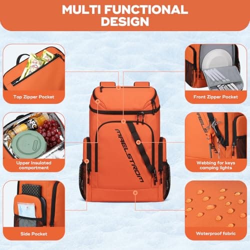 Maelstrom Insulated Cooler Backpack, 36 Can Soft Cooler Ice Chest Bag — view 2