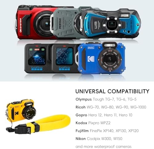 JJC Waterproof Camera Floating Wrist Strap for Underwater Cameras - Yellow — view 3