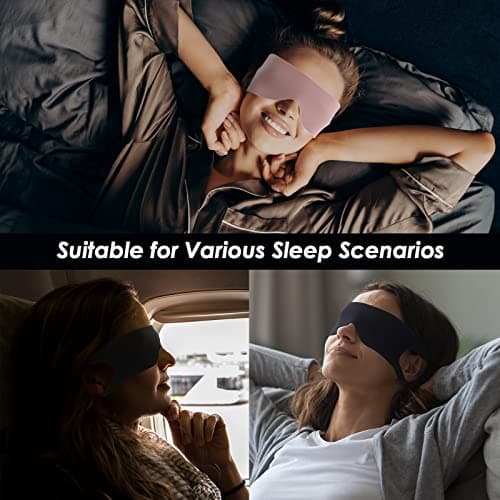 FRESHME Ear Hanging Sleep Mask Blindfold Brown Eye Mask for Side Sleepers — view 6
