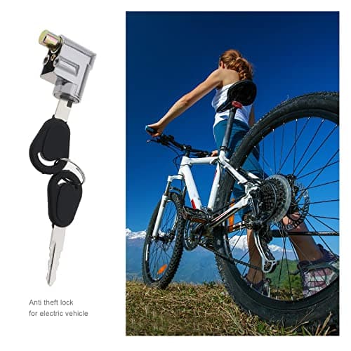 2pcs Battery Cylinder Lock Ignition Switch Anti-Theft Safety Lock for Motorcycle Electric Bike Scooter E-Bike with 4 Keys Waterproof Light Weight — view 3