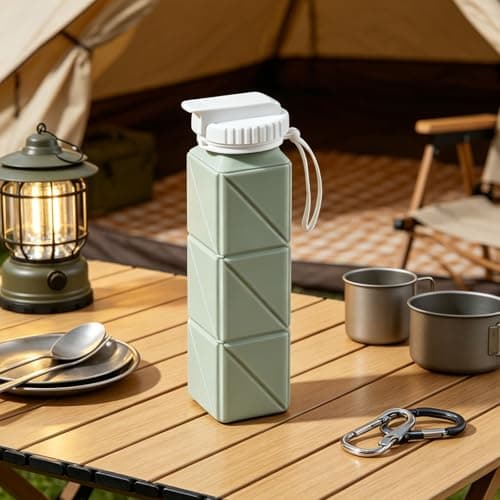 620ml Collapsible Water Bottles, Collapsible Leakproof Water Bottles(Green) — view 6