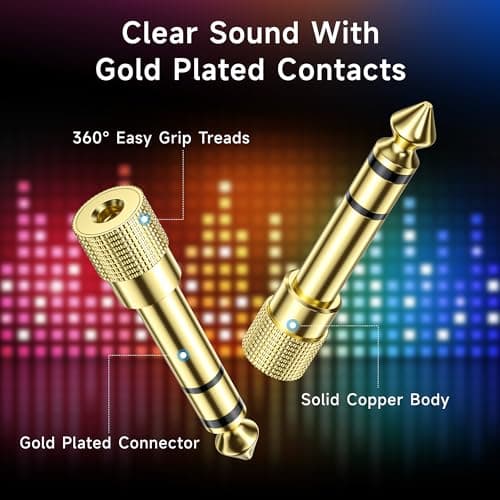Cable Matters 5-Pack 3.5mm to 6.35mm Headphone Adapter — view 3