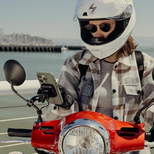 Peak Design Motorcycle Mirror and GPS bar Mount: Locking and Charging (Suitable for Bars 7/8" to 1 1/8", 10-16mm Diameter) with SlimLink — view 5