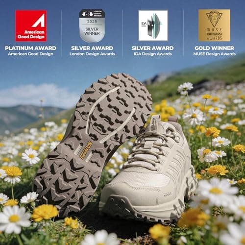 NORTIV 8 Women's Waterproof Hiking Shoes,Size 7,Khaki — view 6