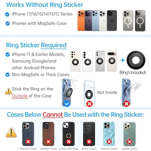Coolpow for Magsafe Car Mount Vacuum Magnetic Phone Holder for Cars【Greater Stability】 Magnetic Phone Mount for Shower Mirror Window Mobile Phone Holder for Magsafe iPhone 17 16 15 Samsung (Carbon) — view 6