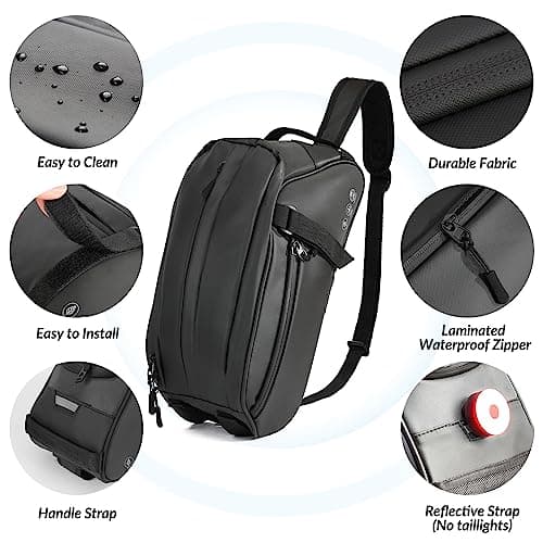 Eyein Bike Rear Rack Bag, 8L Waterproof Reflective Bicycle Trunk Bag — view 4