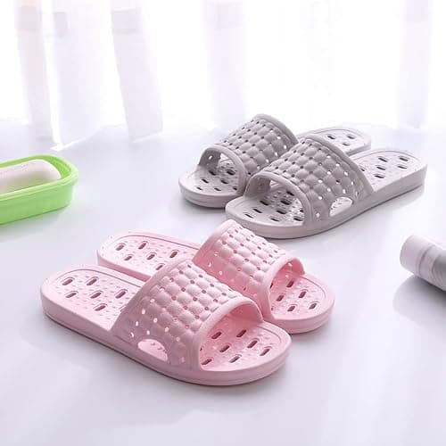 JIJIe Bathroom Slippers - Quick-Dry Breathable Non-Slip Shower & Travel Slippers - Men & Women - Black - EU42/43 — view 2