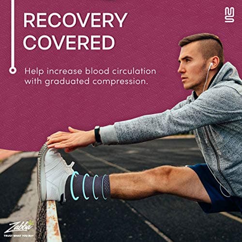 Modetro Sports Ankle Brace 2 Pack, Ankle Support for Ligament Damage, Compression Support Sleeve Socks w/Strap, Achilles Tendonitis Support, Black Plantar Fasciitis Foot Support for Men, Women — view 4