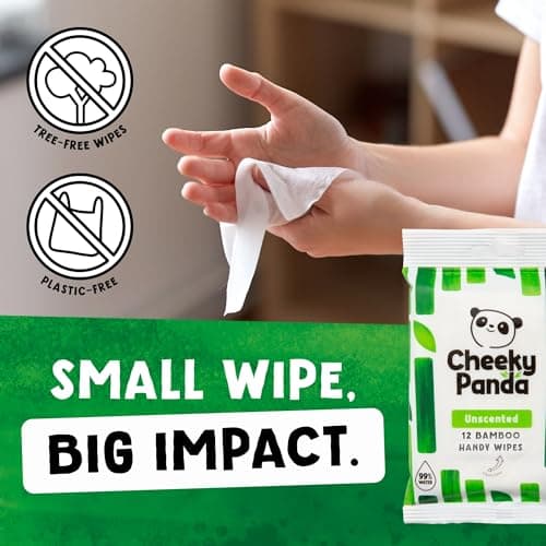 The Cheeky Panda Bamboo Hand Wipes | 12 Travel Wipes | 100% Plastic Free and Biodegradable Wet Wipes (Pack of 3) — view 6
