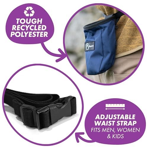 Psychi OG Waist Chalk Bag Starter Pack Bundle for Rock Climbing Bouldering Gym (Grey) — view 6