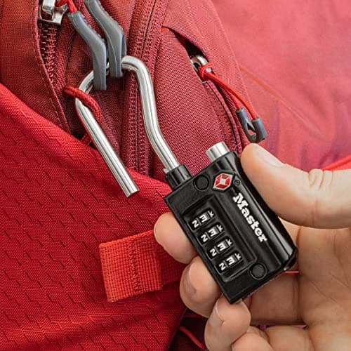 Master Lock Padlock, Set Your Own Combination TSA Accepted Luggage Lock, 1-5/16 in. Wide, 4696D — view 4