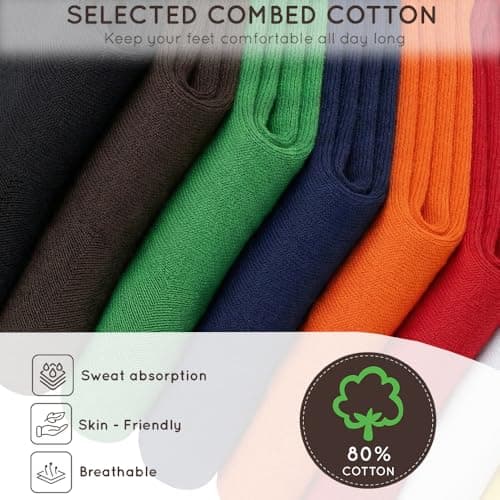 Mysocks Knee High Socks Men Womens Girls Cotton Seamless Toe Long Socks Knee Length Knee Socks Yellow,4-7 — view 6