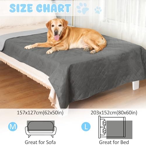 HezzLuv Waterproof Dog Blanket for Bed Cover 203x152cm Pet Throw — view 2