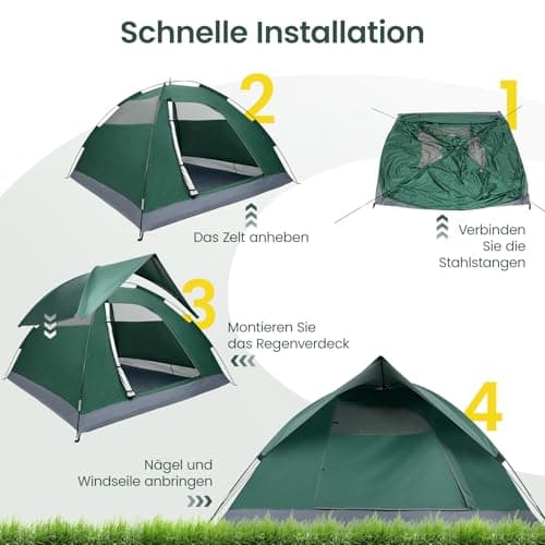 M.J COMFY-LIFE Camping Tent for 2–3 Persons, Waterproof & Windproof, Quick Setup, Ultralight Dome Tent for Trekking, Camping & Outdoor — view 5