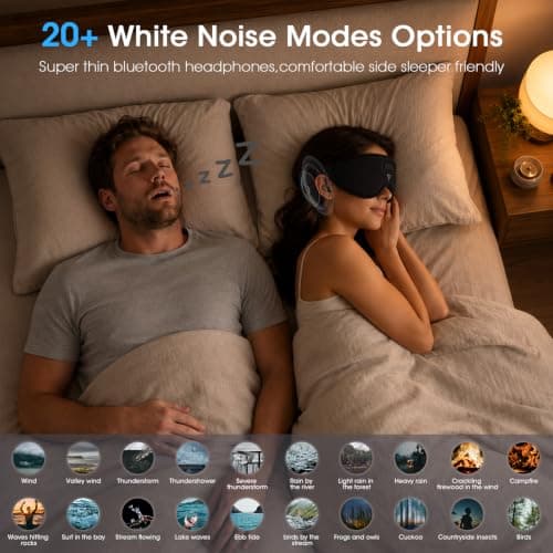 DOQAUS Cooling Bluetooth Sleep Mask Headphones for Side Sleepers — view 4