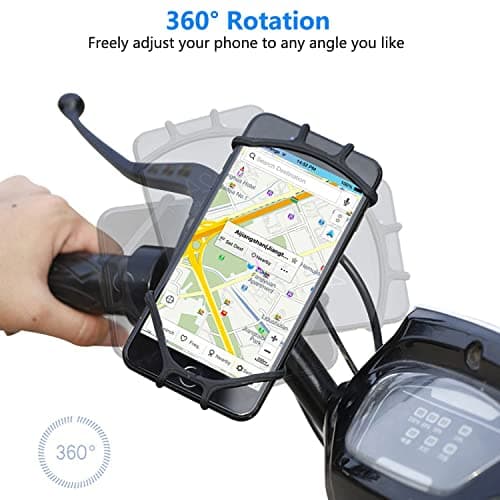 Kinizuxi Bike Phone Mount 2 Packs, Universal Handlebar Phone Holder, 360° Rotation Silicone Bicycle Mount Compatible With iPhone Samsung All Phones — view 4