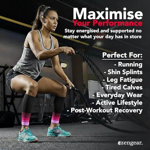Calf Compression Sleeves for Shin Splints, Women, Men, Running — view 6
