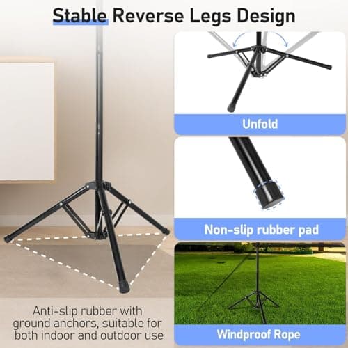 EMART Projector Screen and Stand, 100 inch Portable Projection Screen — view 3