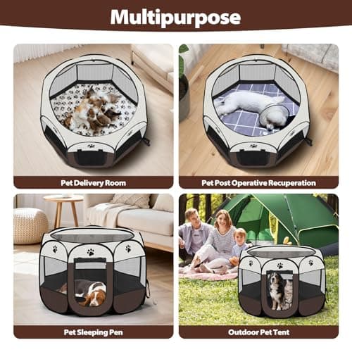 Cat Playpen Foldable, Pop Up Dog Pen, Portable Pet Pen Indoor Outdoor - S — view 4