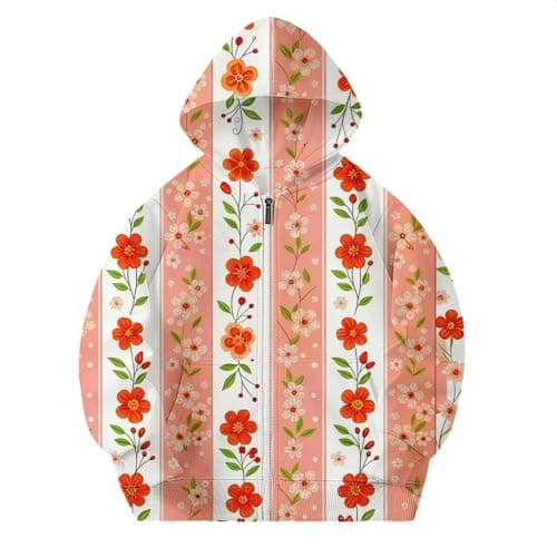 Cocila Kids Neck Childrens (Orange, Children's Hoodie Children Tops Round — view 3