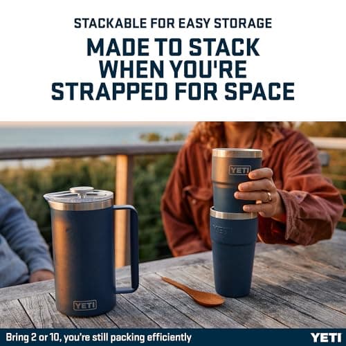 YETI Rambler 20 oz (591 ml) Stackable Cup, Navy — view 6