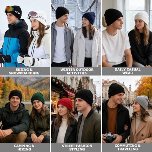 EINSKEY Knit Beanie, Thick Soft Acrylic Warm Winter Hat for Men — view 6