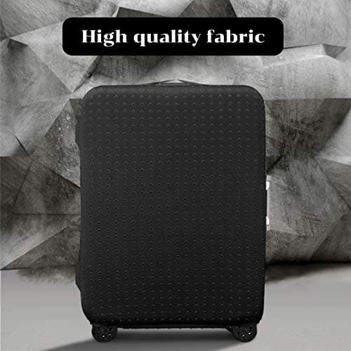 7-Mi Water Resistant Print Trolley Case Protective Cover for 23/24/25 Luggage Spandex Washable Anti-Scratch Travel Suitcase Protector M Black — view 6