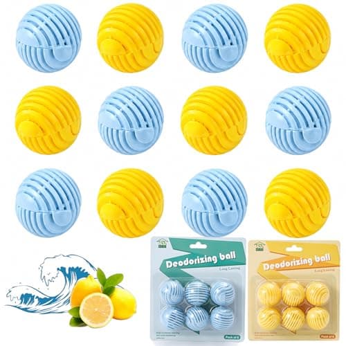 12PCS Shoe Deodorizer Balls Long-Lasting Odour Eliminator with Botanical Freshness - Compact Spherical Design for Shoes, Trainers, Wardrobes, Cars & Lockers, Effective Smell Remover & Air