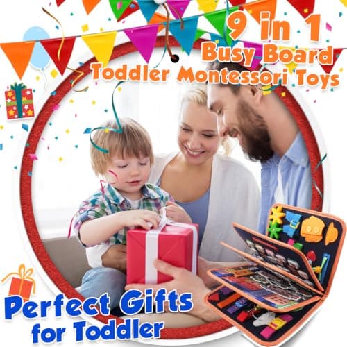 ZOOI Busy Book Busy Board Montessori Toys for 1 2 3 Year Old, Toddler Toys — view 2