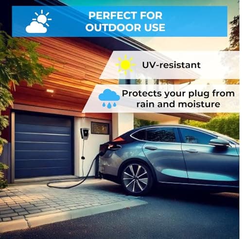 GRAFT type 2 EV Charger Cable Organizer | Wall mount for electric car with IEC 62196-2 plug | Holder for type 2 wallbox charging station including anti-theft protection for cable and charger — view 5