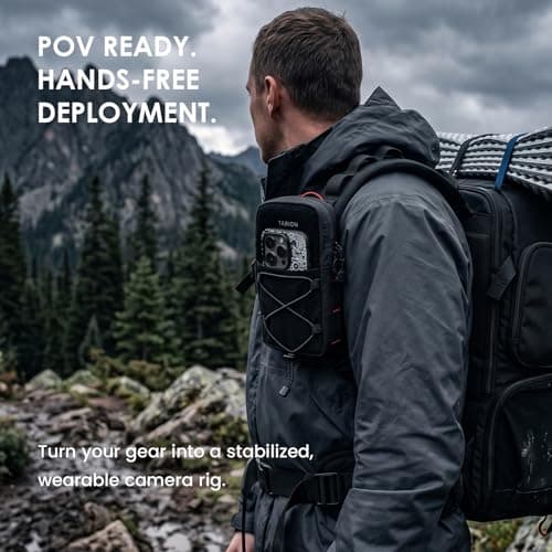 TARION Backpack Strap Pouch with POV Camera Mount for Walking & Hiking — view 2
