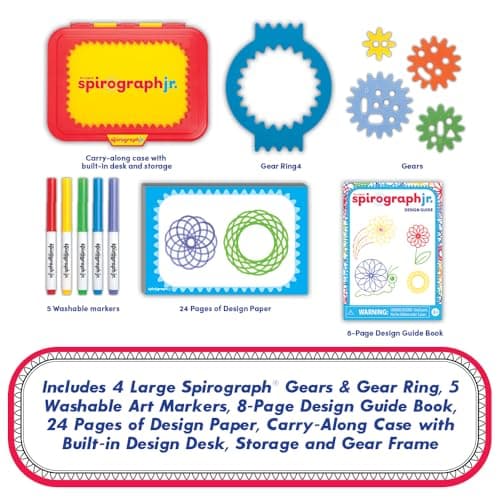 Spirograph Junior Set with Jumbo Pieces for Easy Creative Drawing — view 2