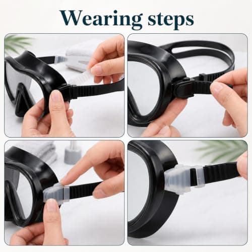 Chsoejuf 2 Pack Universal Silicone Swim Goggle Straps Replacement — view 5